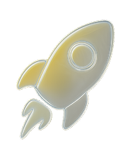 Rocket icon representing startup incubation and growth.